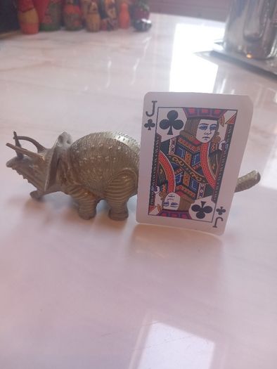Vintage brass dinosaur, desktop curio, rare, D18 post 8e