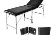 Foldable Massage Table, Portable Aluminium Feet and Premium PU Leather Massage Bed
