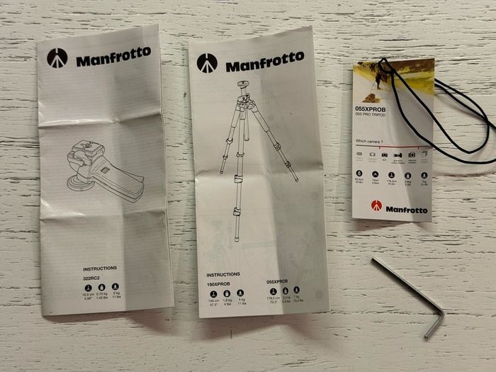 Manfrotto 055XPROB high grade tripod and Manfrotto 322RC2 Heavy Duty Grip Ball head