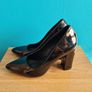 XTI TENTATIONS Black Patent Finish Pointed Toe High Block Heel Court Shoe - size IE 4 / EU 37 Image 4