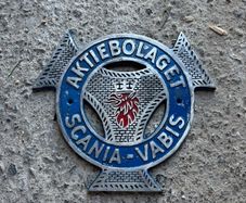 Vintage Scania Vabis Griffin Metal Badge Emblem Truck Sign Retro Swedish Classic