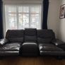 Leather recliner sofa and matching armchair Image 2