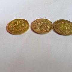 3x Gold half sovereigns