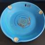 Beautiful Thomas Diem Ceramics Handcrafted Pottery Shallow Dish from the Collectable but Discontinued Torc Range, in Fabulous Shades of Turquoise and Blue Image 2