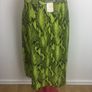 Neon yellow and black animal print chiffon midi skirt with side slit  size14 BNWTS includes postage Image 4