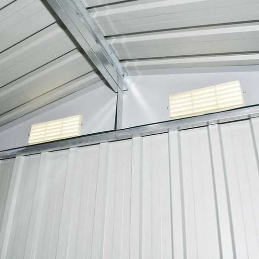 Garden Storage Shed Anthracite Steel 204x132x186 cm