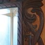 Antique French Carved Oak Wall Mirror Image 5