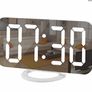 Digital Clock Large Display, LED Electric Alarm Clock Mirror Surface for Makeup with Diming Mode, 3 Levels Brightness, Dual USB Ports Modern Decoration for Home Bedroom Decor (MULTIPLE COLOURS) Image 4