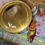 Antique Brass Military Bugle features a Distinctive Cap Badge Image 6