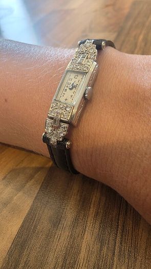 Platinum Art Deco Cocktail Watch