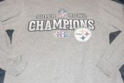 mens long sleeve Pittsburgh Steelers superbowl T shirt size medium