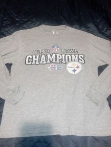 mens long sleeve Pittsburgh Steelers superbowl T shirt size medium
