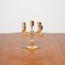 Vintage Brutalist Solid Brass 5-Arm Candelabra, 1970s. Image 8