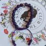 Thomas Sabo purple gemstone beaded charm carrier bracelet made with natural amethyst beads and an adjustable purple cord.Lovely condition Image 6
