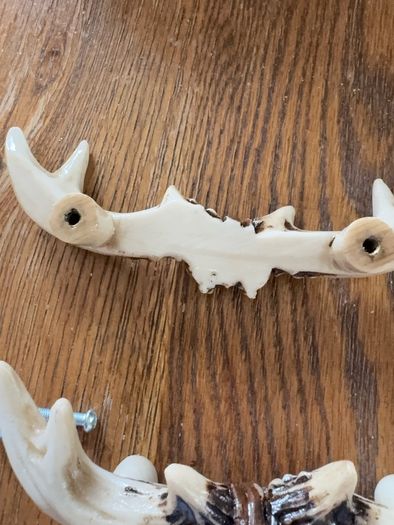New set of 2 15cm long antler drawer pulls