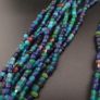 Vintage African Style Green Blue Tiny Glass Beads 10 Strands Lot Image 4
