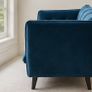 Soft Navy Velvet 2 Seater Sofa Perfect for small spaces Harvey Norman' MISHA'135cm length 75 depth 80height in Cm Image 5
