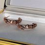 Vintage Hallmarked 9ct Gold Harrods Hoop Earrings Image 7