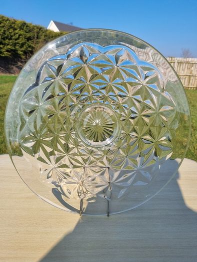 Large glass decorative plate