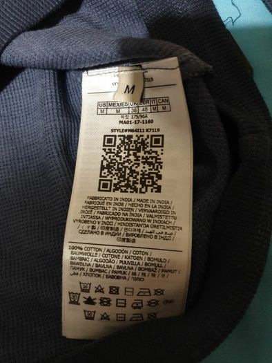 guess medium large blue long sleeve shirt