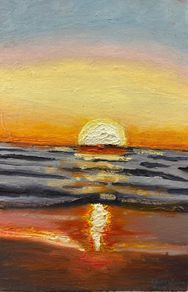 Sunrise beach scene