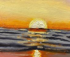 Sunrise beach scene