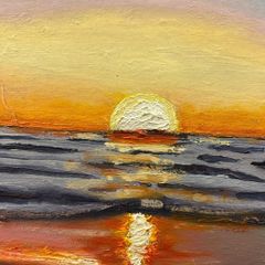 Sunrise beach scene