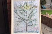 Art - Oil on Board with Natural Twigs. ( Reduced)
