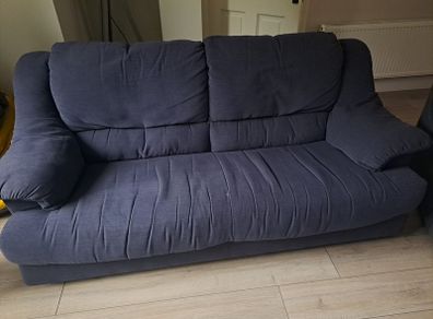 Navy 3-seater sofa