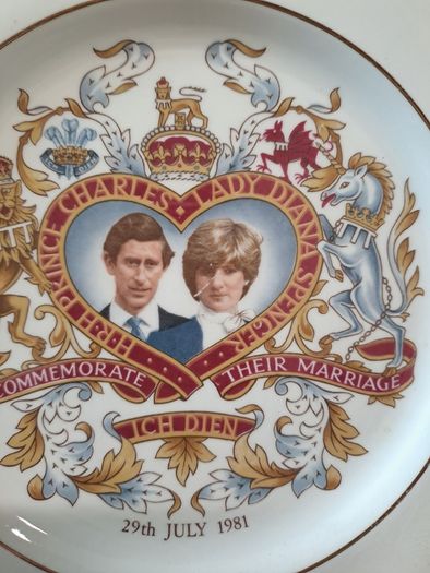 Royal Kendal plate Charles and Diana wedding