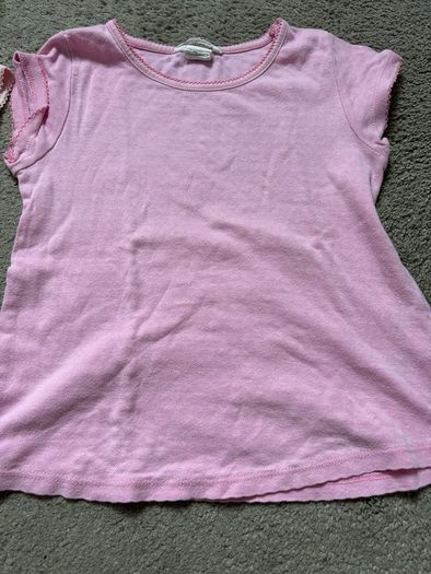 H&M organic cotton girls top short sleeve 4-6 years 110-116cm