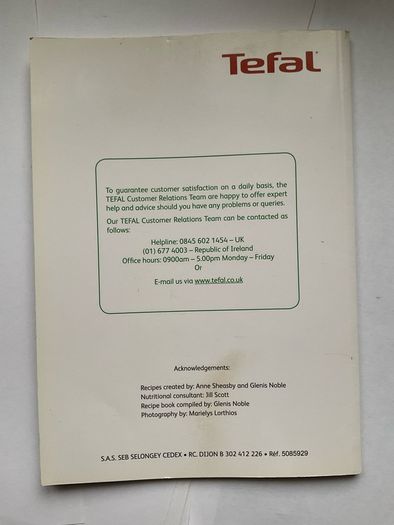 tefal actifry 30 recipes cookbook recipe guide booklet