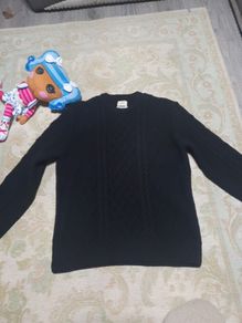 river island men's black knit jumper