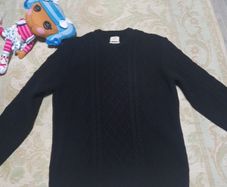 river island men's black knit jumper