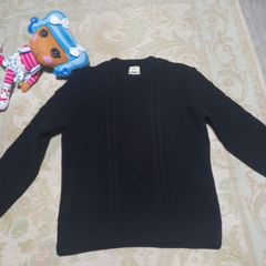 river island men's black knit jumper