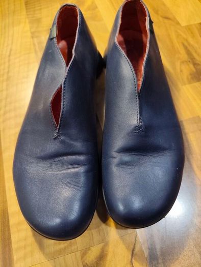 Camper Navy Leather Ballerina Flats Size 40