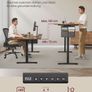 Electric Height Adjustable Desk 180 x 80 cm XL Vintage Brown Image 3