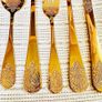 New Gold cutleru 5 pc x 10 sets Dining knife Fork Spoon Dessert spoon Salad fork Image 5