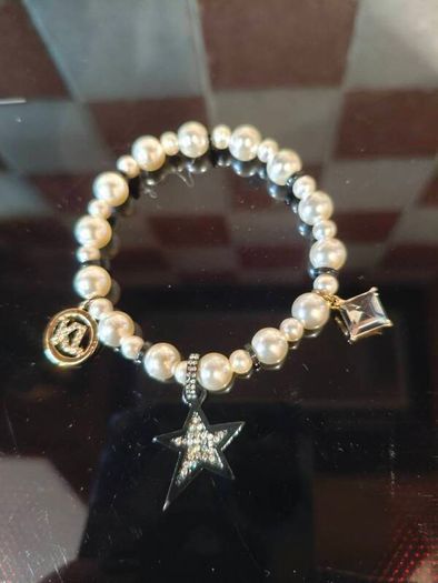Karl Lagerfeld asymmetrical necklace and bracelet set