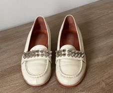 Jeffrey Campbell off-white leather loafers