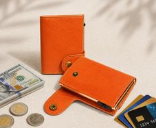 Luxury Slim Leather RFID Wallet Minimalist Card Holder Secure Front Pocket Wallet