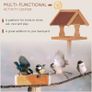 Wooden Bird Table, Bird Feeding Station Free Standing Feeder for Garden Outdoor 55 x 55 x 144cm Image 4