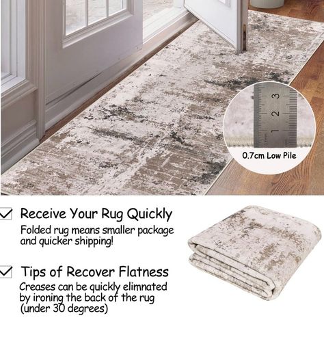 Runner Rugs for Hallway Non-slip Taupe 80x300cm Extra Long Kitchen Rug Washable Thin Hallway Runner Mat Low Pile Floor Carpet for Entrance Bathroom Laundry Bedroom