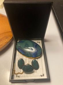 Agateware matching set new free postage