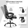 Executive Office Chair, PU Leather Ergonomic Desk Chair, Black High Back, Thick Padded Cushion, Heavy Duty, Height Adjustable, Soft Arms, Reinforced, Comfortable Business Computer Chairs Image 7