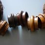 Wooden Napkin Ring holders-set Of 5 Vintage With Storage Box Image 9