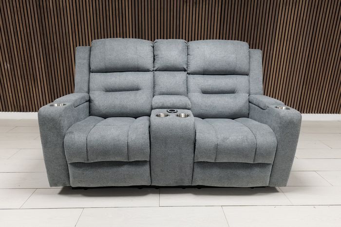 Titan Grey Fabric Recliner Sofa Set
