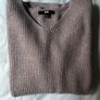 Uniqlo Smoky Pink Ribbed V-neck Sweater Image 2