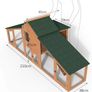 Chicken Coop and Run, Small Wooden Hen House Poultry Ark Coup Rabbit Hutch Home with Nest Box Image 3