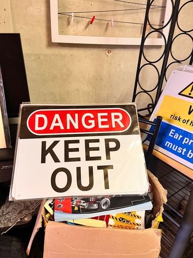 large metal signs